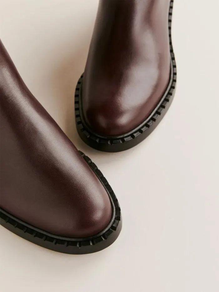 The Reformation Nancy Knee Boot Espresso Leather 8211 Shoes