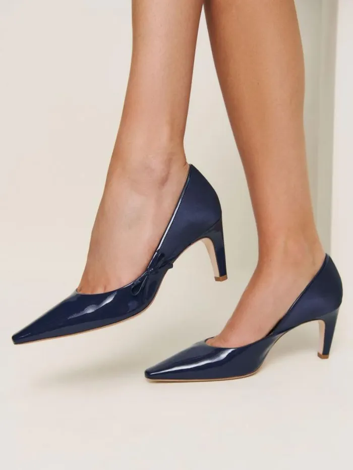 The Reformation Neve Bow Pump After Hours 8211 Shoes
