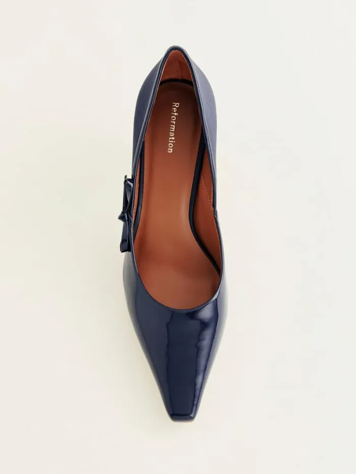 The Reformation Neve Bow Pump After Hours 8211 Shoes