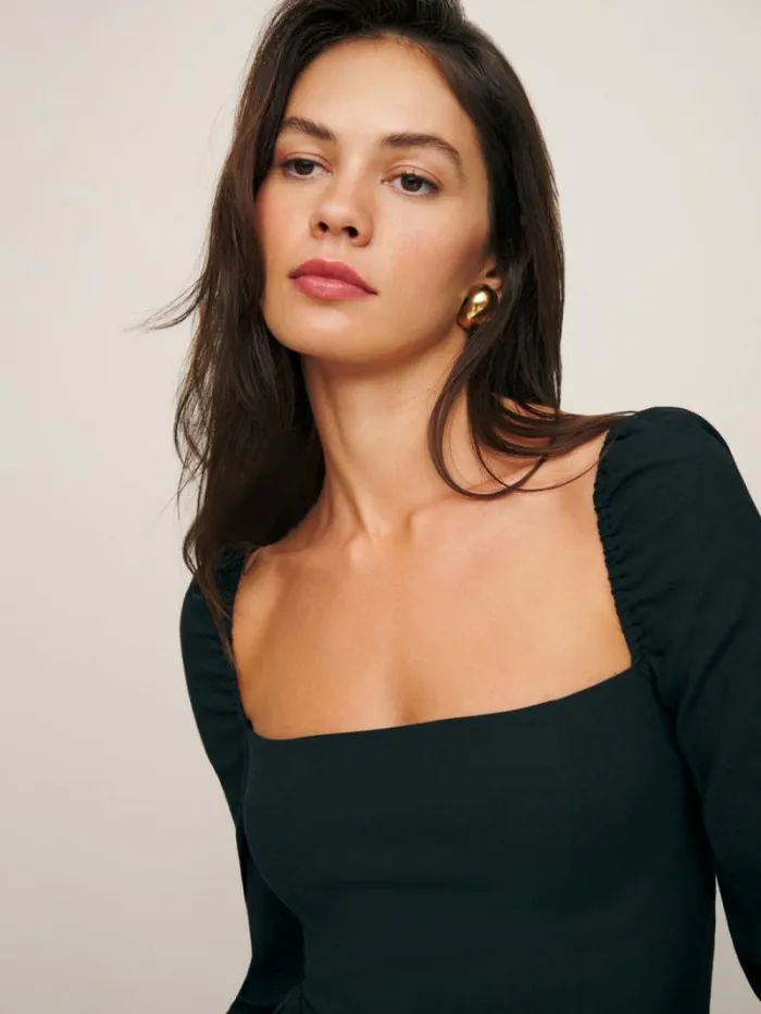 The Reformation Parmida Dress Black 8211 Clothing