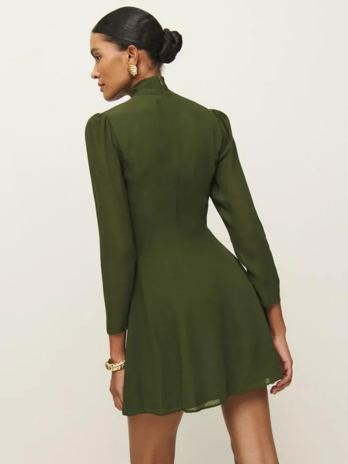 The Reformation Petites Sunna Dress Fern Green 8211 Clothing