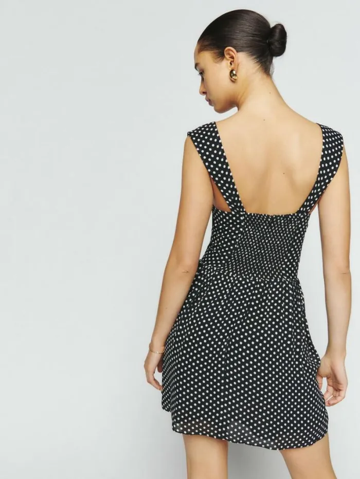 The Reformation Petites Taiga Dress Caviar Dot 8211 Clothing