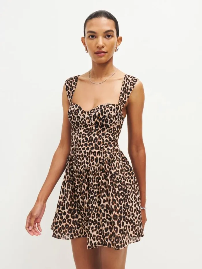 The Reformation Petites Taiga Dress Leo 8211 Clothing
