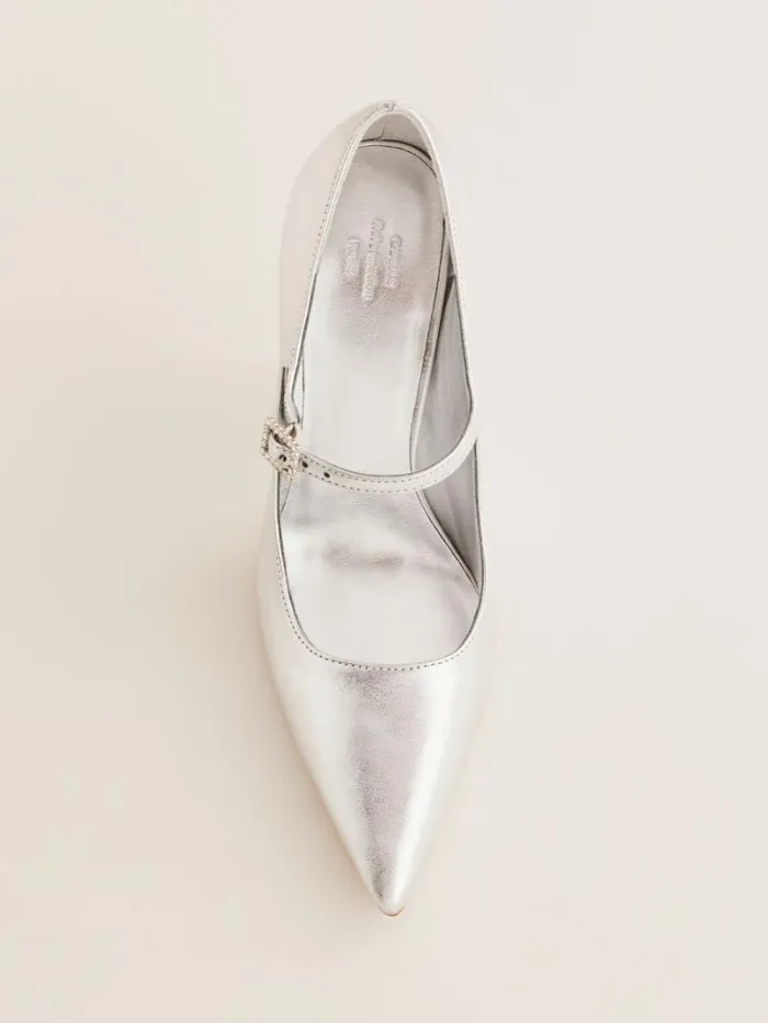 The Reformation Polly Mary Jane Pump Silver 8211 Shoes