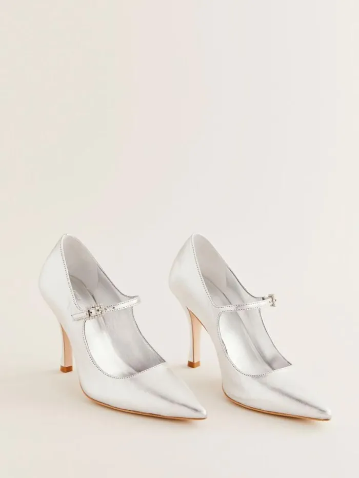 The Reformation Polly Mary Jane Pump Silver 8211 Shoes