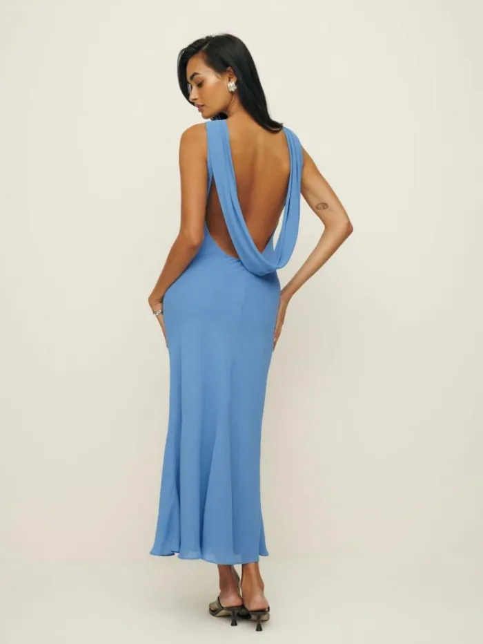 The Reformation Portia Dress Azure 8211 ClothingWeddings