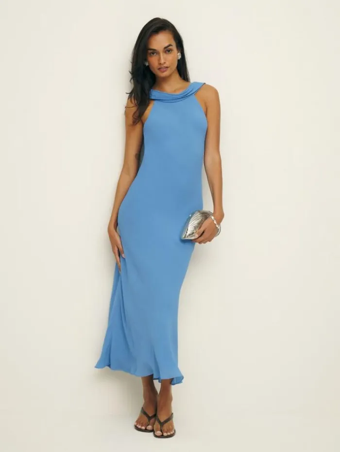 The Reformation Portia Dress Azure 8211 ClothingWeddings