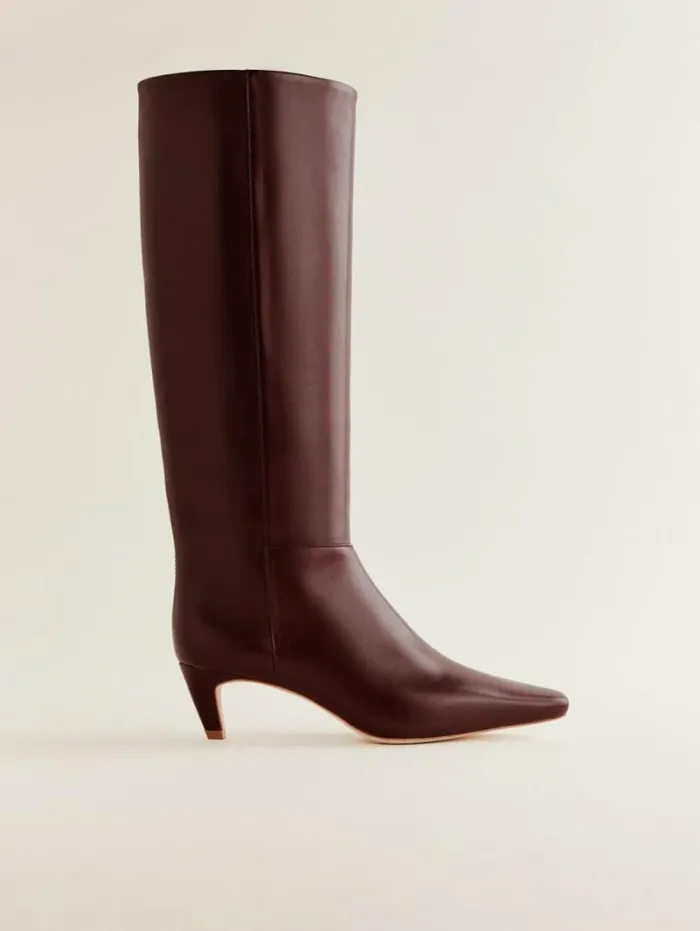 The Reformation Remy Knee Boot Ruby Leather 8211 Shoes