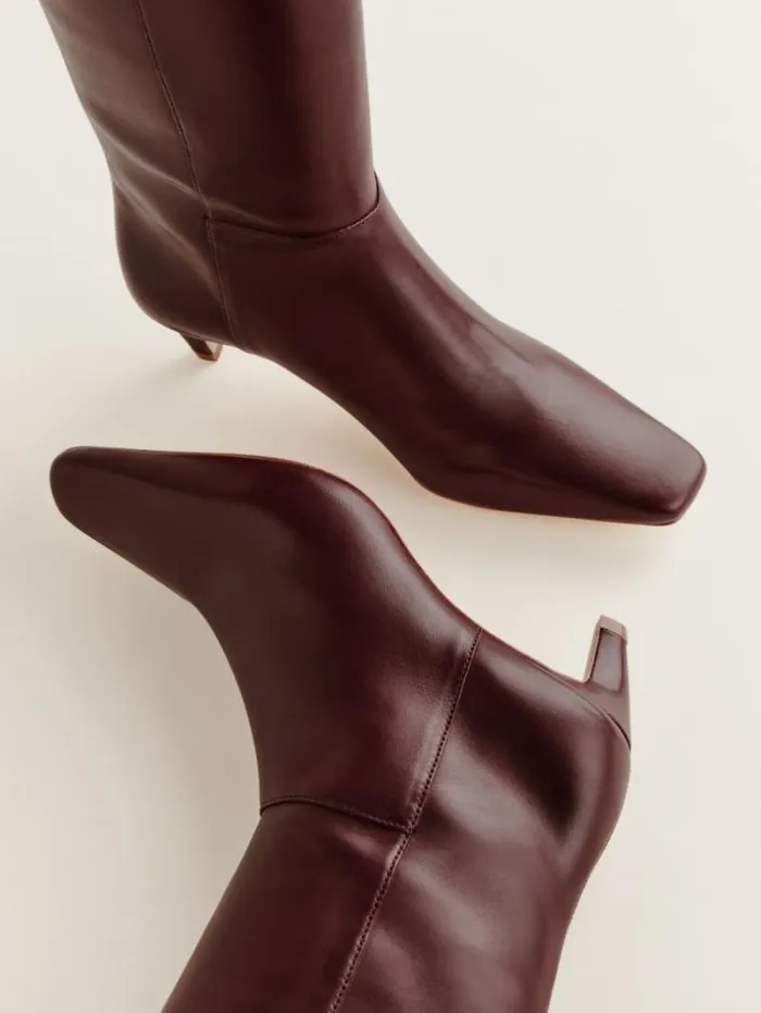 The Reformation Remy Knee Boot Ruby Leather 8211 Shoes