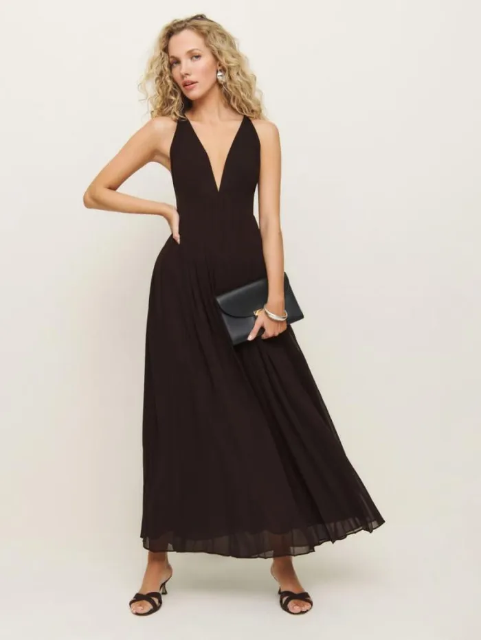 The Reformation Roseanne Dress Chocolate 8211 Weddings