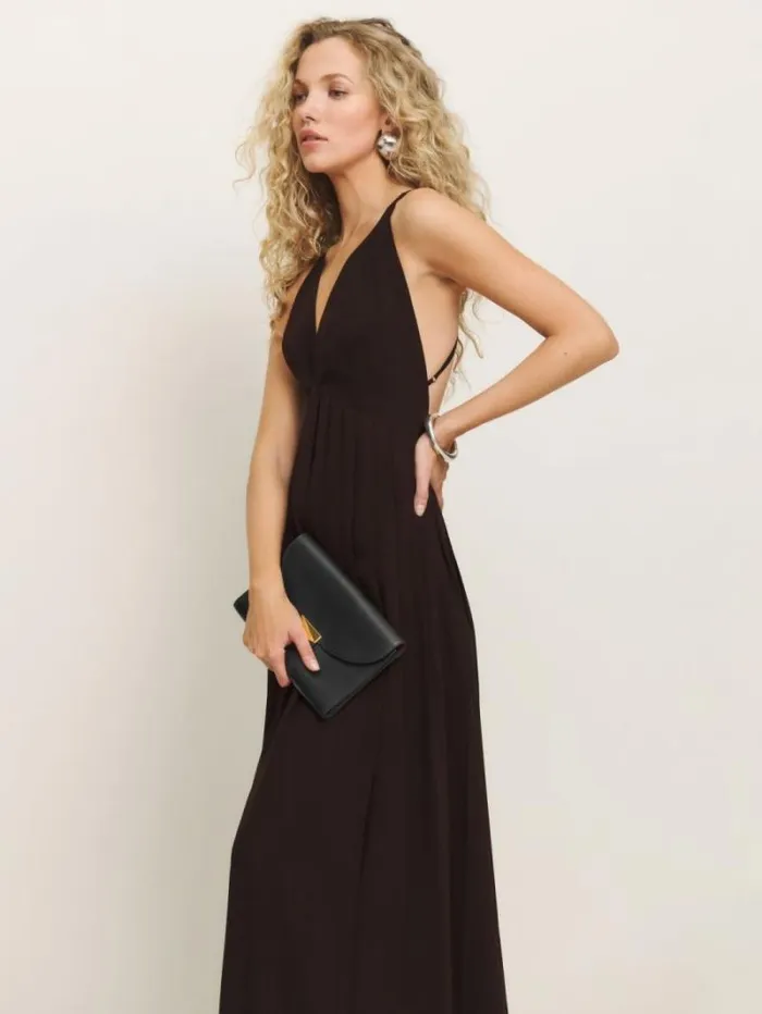 The Reformation Roseanne Dress Chocolate 8211 Weddings