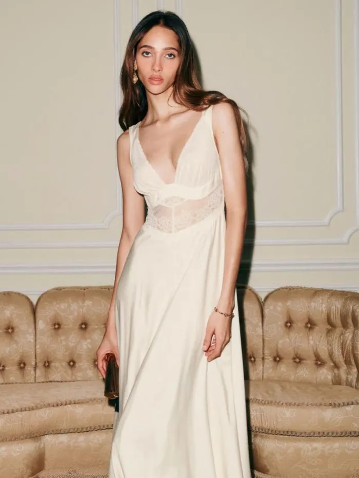 The Reformation Spruce Dress White 8211 Clothing