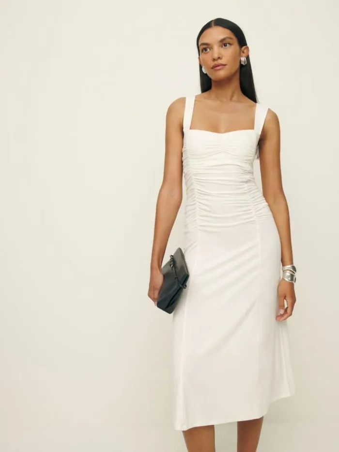 The Reformation Suvi Knit Dress Fior Di Latte 8211 Clothing