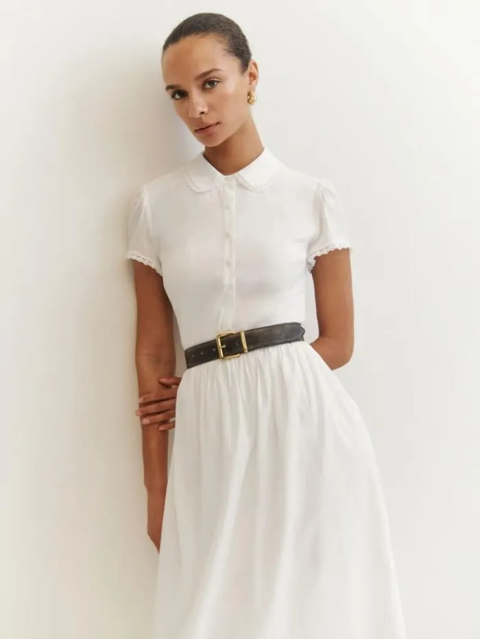 The Reformation Ula Dress Ivory 8211 Clothing