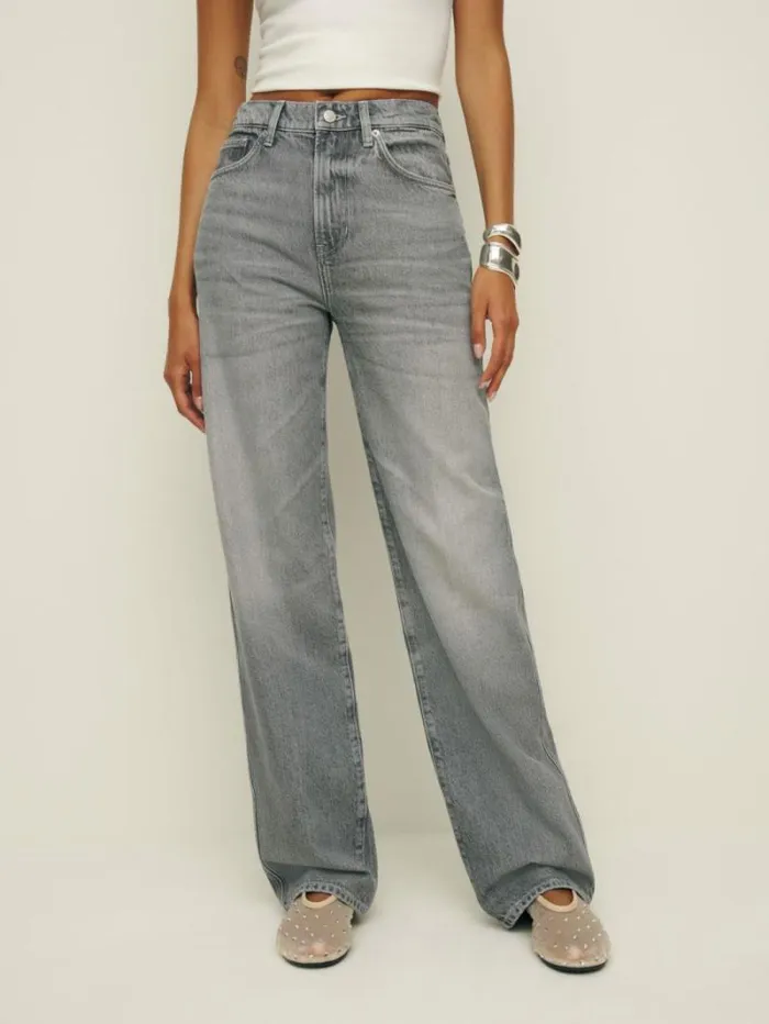 The Reformation Val 90s Mid Rise Straight Jeans Nixie 8211 Clothing