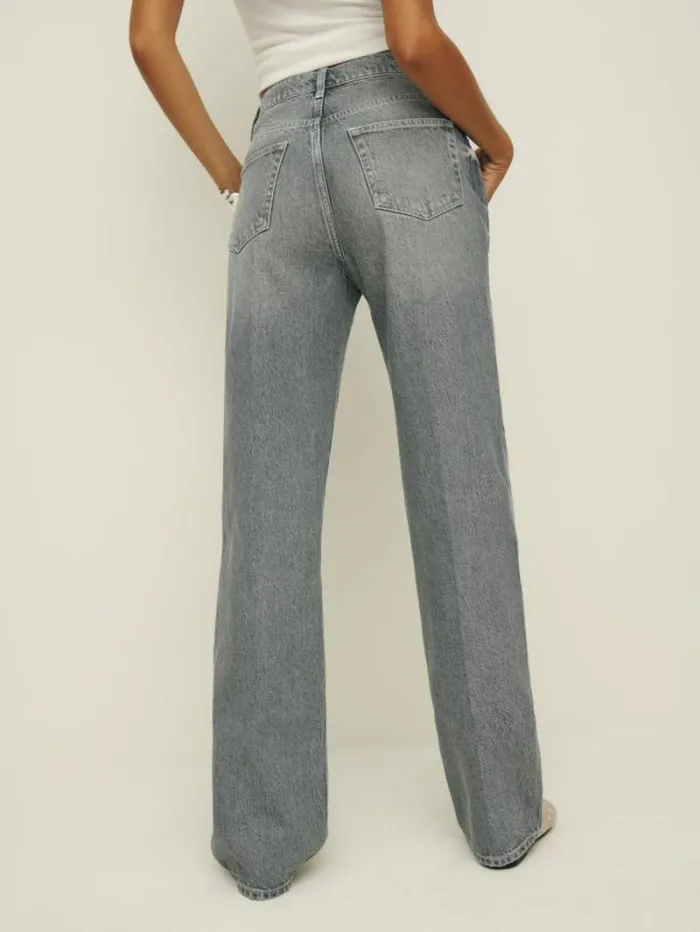 The Reformation Val 90s Mid Rise Straight Jeans Nixie 8211 Clothing