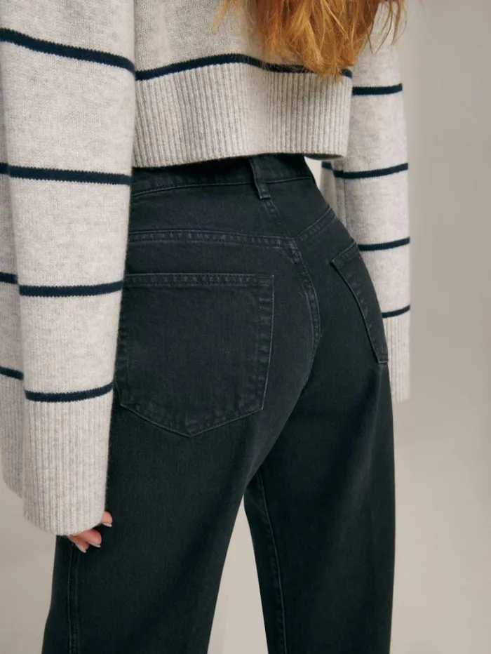 The Reformation Val 90s Mid Rise Straight Jeans Vana 8211 Clothing