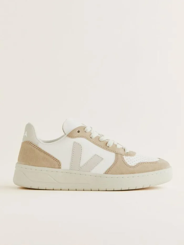 The Reformation Veja V10 Leather Sneaker Extra White Natural Sahara 8211 Shoes