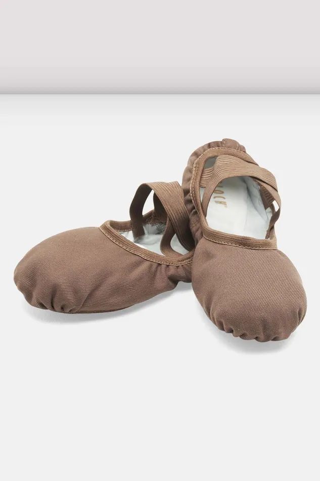 Tonal Footwear Bloch Adult Mens Performa Stretch Canvas Ballet Shoes Coffee Canvas