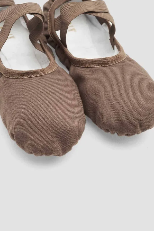 Tonal Footwear Bloch Adult Mens Performa Stretch Canvas Ballet Shoes Coffee Canvas