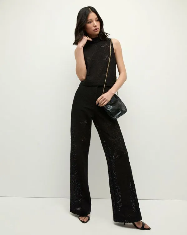 Tonelli Lace Pant Black Women Veronica Beard Pants