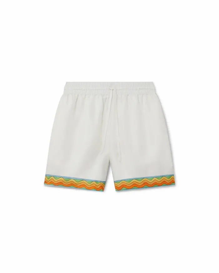 Trousers and Shorts Men Casablanca Paris Afro Cubism Tennis Club Silk Shorts
