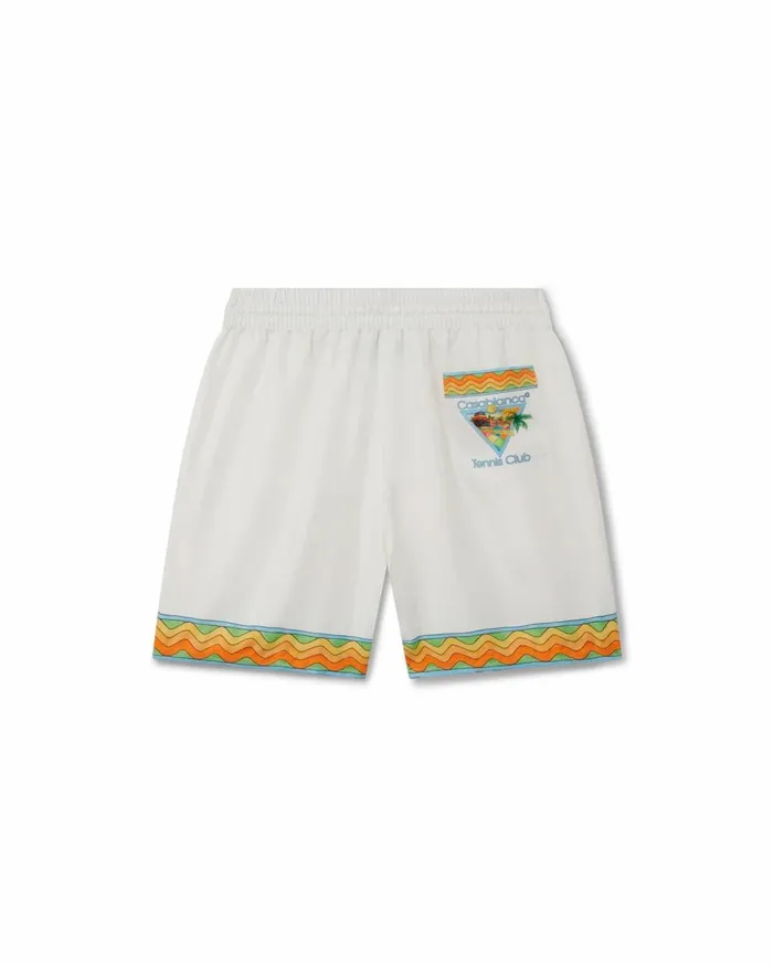 Trousers and Shorts Men Casablanca Paris Afro Cubism Tennis Club Silk Shorts