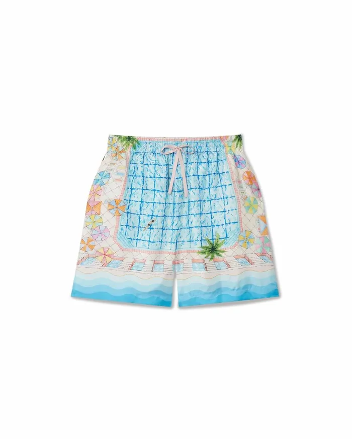Trousers and Shorts Men Casablanca Paris Le Plongeon Silk Shorts