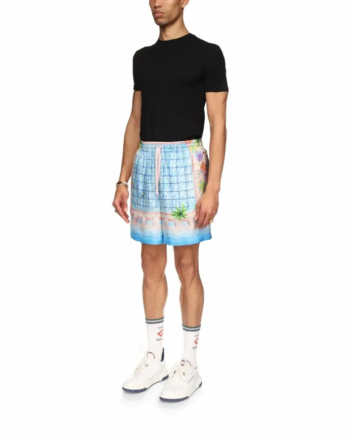 Trousers and Shorts Men Casablanca Paris Le Plongeon Silk Shorts