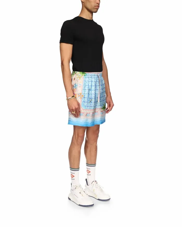 Trousers and Shorts Men Casablanca Paris Le Plongeon Silk Shorts