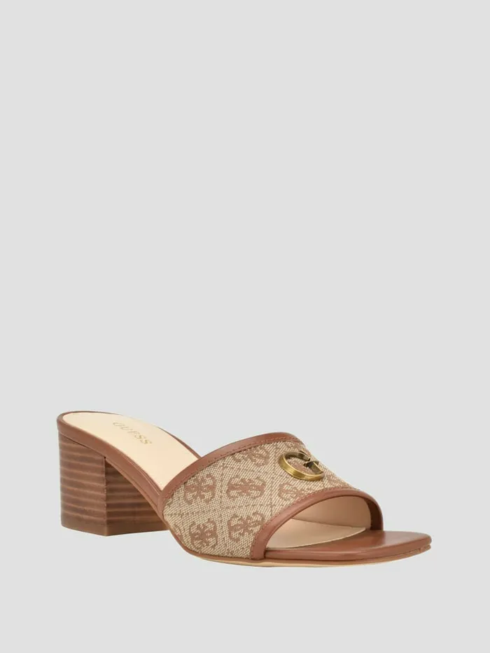 Ulliye Heeled Sandals Medium Brown Women Sandals GUESS