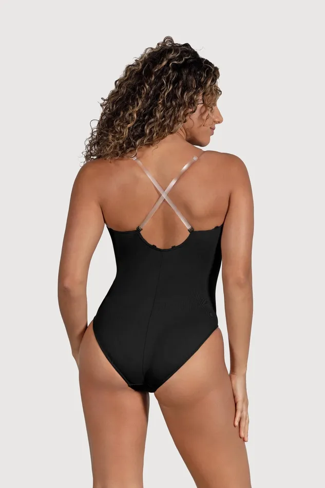 Underwear Adult Ladies Estrella Adjustable Strap Bodysuit Black Bloch