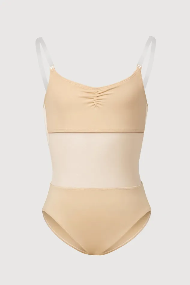 Underwear Bloch Children Girls Sunna Mesh Panel Bodysuit Sand