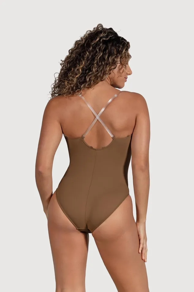Underwear Ladies Estrella Adjustable Strap Bodysuit Almond Bloch Adult Underwear Ladies Estrella Adjustable Strap Bodysuit Almond Bloch Adult