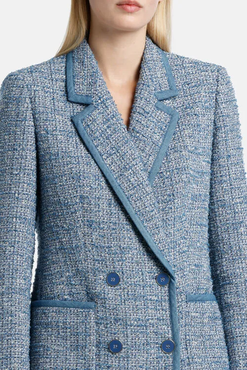 Valina Valina Avio Blue Women Jackets and Blazers Luisa Spagnoli Valina Valina Avio Blue Women Jackets and Blazers Luisa Spagnoli