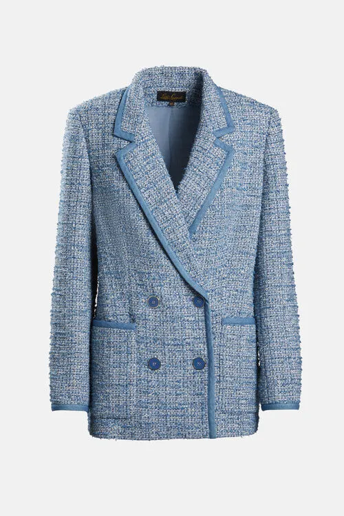 Valina Valina Avio Blue Women Jackets and Blazers Luisa Spagnoli Valina Valina Avio Blue Women Jackets and Blazers Luisa Spagnoli