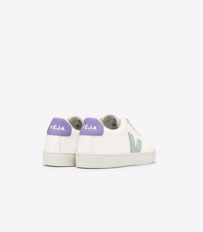 VEJA ESPLAR LACES CHROMEFREE LEATHER WHITE MATCHA LAVANDE Kids Esplar
