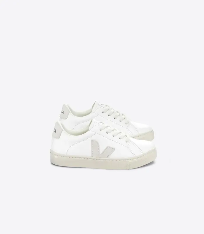 VEJA ESPLAR LACES CHROMEFREE LEATHER WHITE NATURAL Kids Esplar