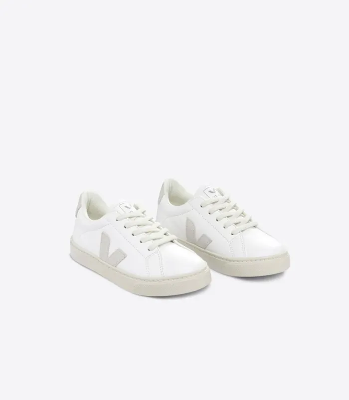 VEJA ESPLAR LACES CHROMEFREE LEATHER WHITE NATURAL Kids Esplar
