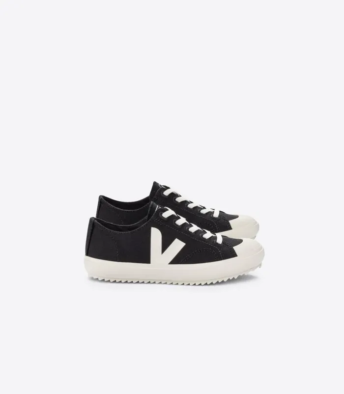 VEJA FLIP ELASTIC LACES CANVAS BLACK PIERRE Kids Ollie and Flip