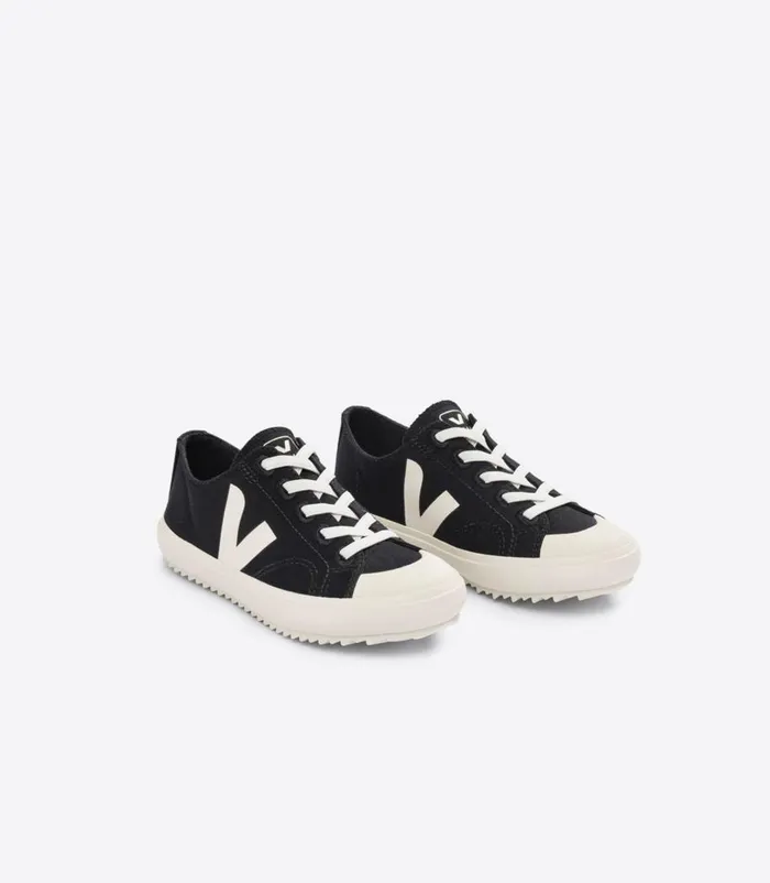 VEJA FLIP ELASTIC LACES CANVAS BLACK PIERRE Kids Ollie and Flip