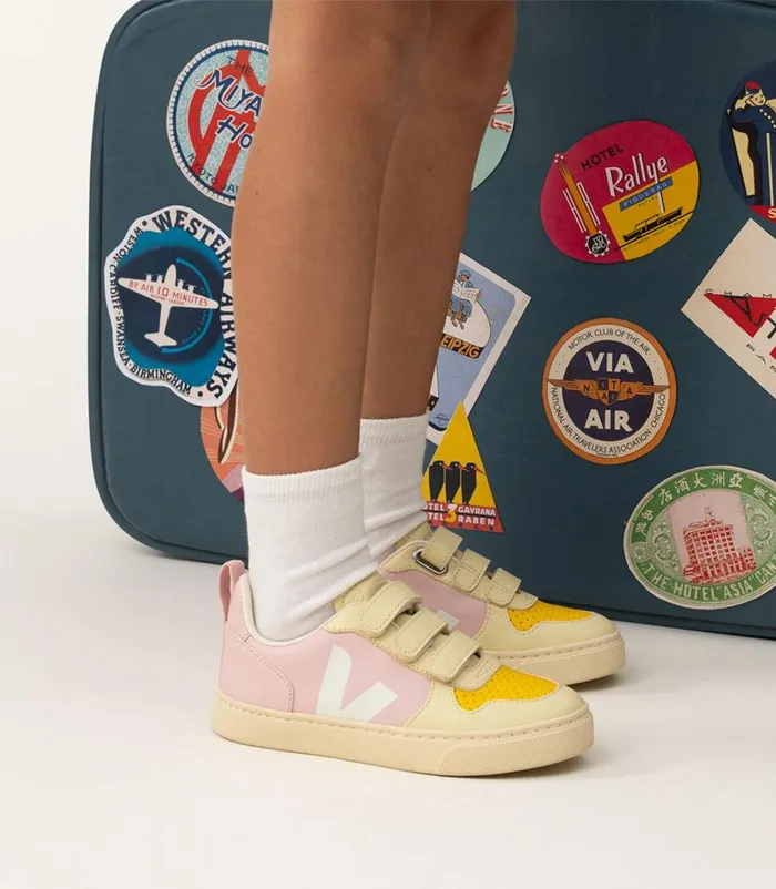 VEJA V10 CHROMEFREE LEATHER TAO PETALE Kids V10