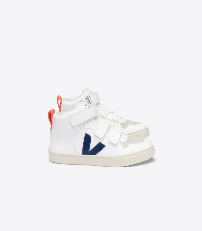 VEJA V10 MID CWL WHITE COBALT ORANGE FLUO Kids V10 Mid