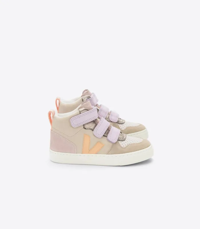 VEJA V10 MID SUEDE MULTICO ALMOND PEACH Kids V10 Mid