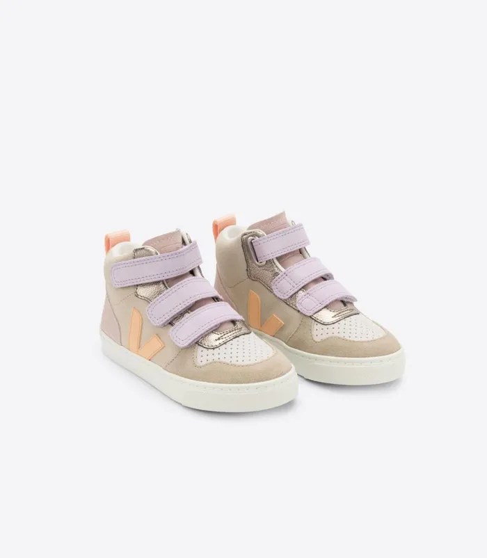 VEJA V10 MID SUEDE MULTICO ALMOND PEACH Kids V10 Mid