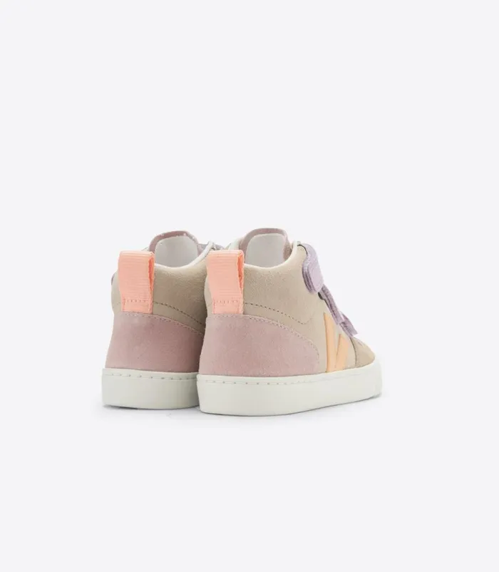 VEJA V10 MID SUEDE MULTICO ALMOND PEACH Kids V10 Mid