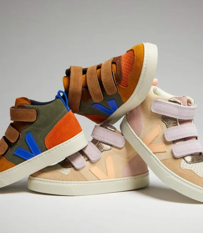 VEJA V10 MID SUEDE MULTICO ALMOND PEACH Kids V10 Mid
