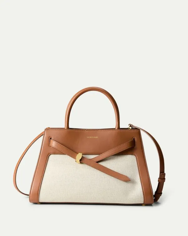 Veronica Beard Canvas Dash Bag Natural Linenandhazelwood Women Veronica Beard Handbags