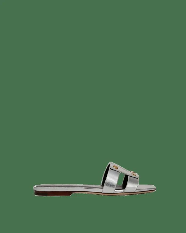 Via Slide Sandal Silver Women Veronica Beard Shoes Via Slide Sandal Silver Women Veronica Beard Shoes