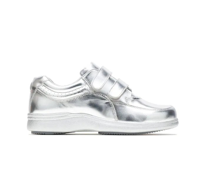 Walking Shoes Power Walker Ii Silver Metallic Leather 8211 Hush Puppies Women